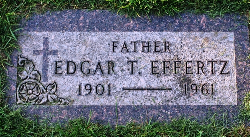 Edgar Thomas Effertz Gravestone