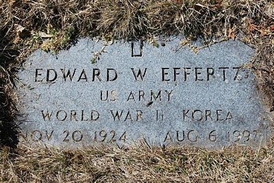 Edward William Effertz Gravestone - source: Brandee Lada - Find A Grave