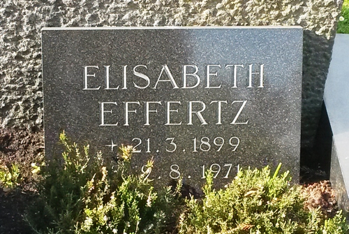 Elisabeth Gertrude Effertz Gravestone