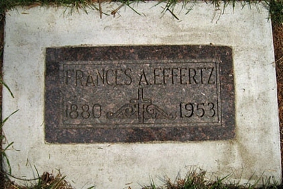 Frances Anna Schmitz Effertz Gravestone - source: Mrs. Smith - Find a Grave