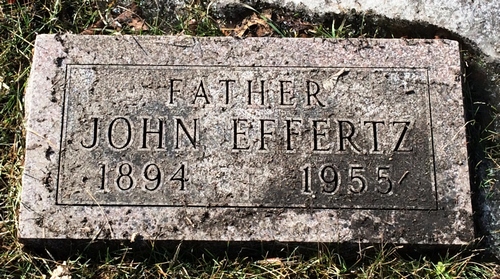 John Baptiste Effertz Gravestone