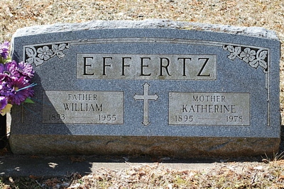 William Christian Effertz and Katherine Nasar Gravestone - Source: Brandee Lada - Find A Grave